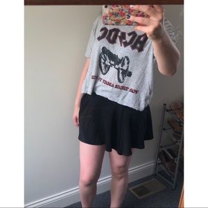AC/DC Short Sleeved Crop Tee